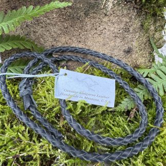 Pfeifenband geflochten, Känguruh-Leder